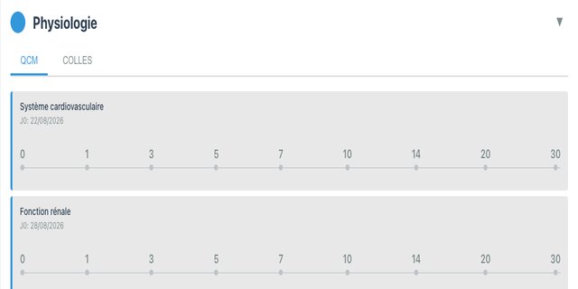 Timeline J0 à J30 du suivi de deux cours